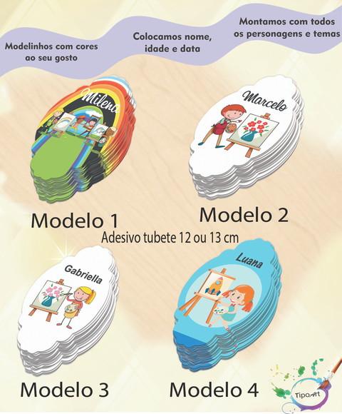 Adesivo para Tubete 12 ou 13 Cm-pintando o 7