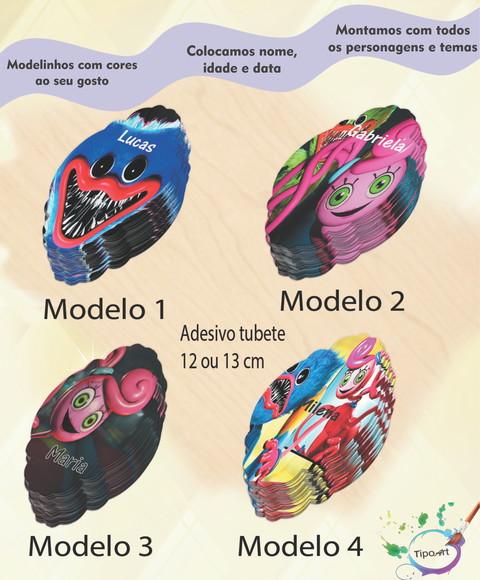 Adesivo para Tubete 12 ou 13 Cm-poppy Play Time