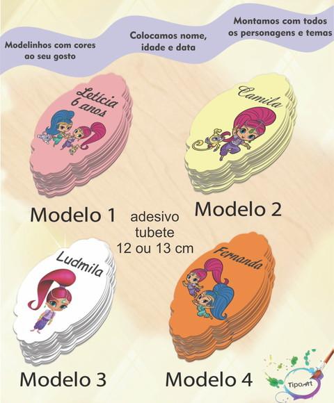 Adesivo para Tubete 12 ou 13 Cm-shimmer Shine