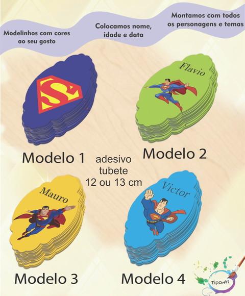 Adesivo para Tubete 12 ou 13 Cm-super Homem
