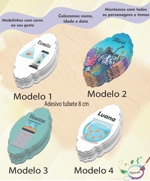Adesivo para Tubete 8 cm -aquário