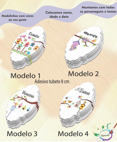 Adesivo para Tubete 8 cm -jardim Encantado