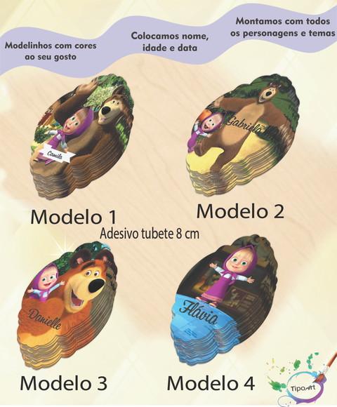 Adesivo para Tubete 8 cm -masha