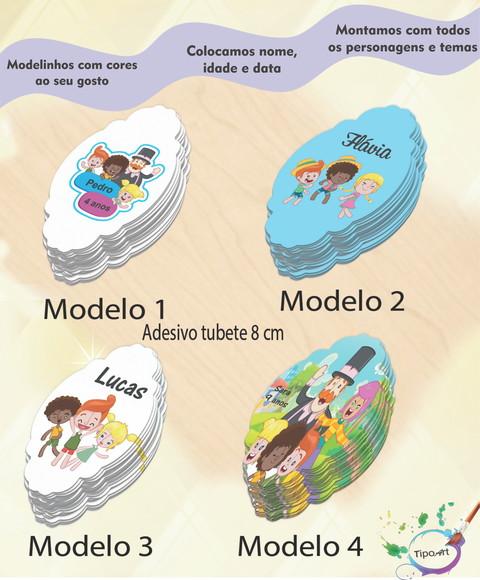 Adesivo para Tubete 8 cm -mundo Bita