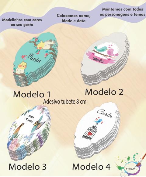 Adesivo para Tubete 8 cm -pássaros