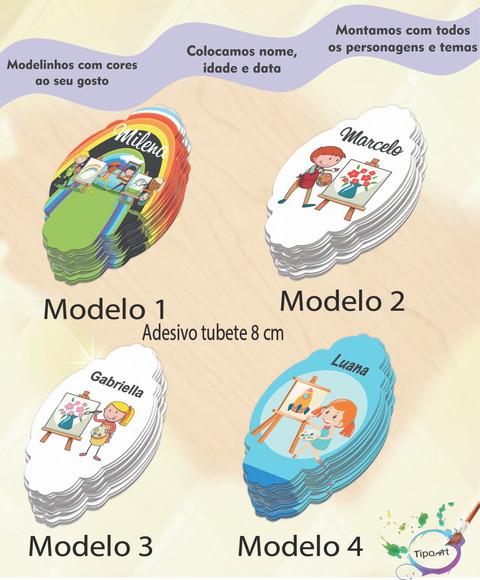 Adesivo para Tubete 8 cm -pintando o 7