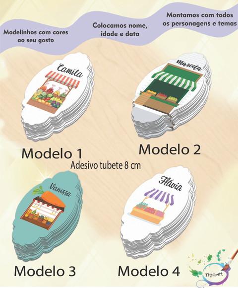 Adesivo para Tubete 8 cm -quitandinha
