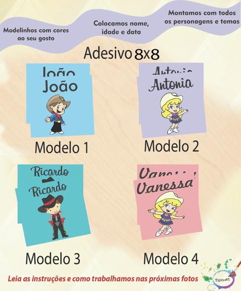 Adesivo Quadradinho 10x10 Cm-cowboy