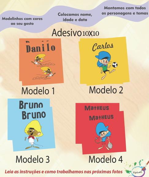 Adesivo Quadradinho 10x10 Cm-ligeirinho