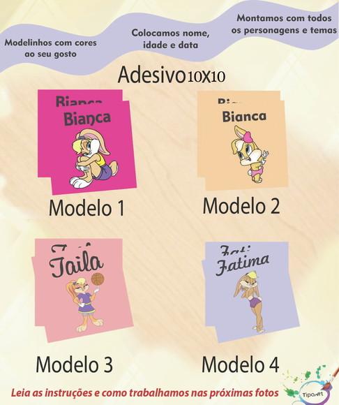 Adesivo Quadradinho 10x10 Cm-lola