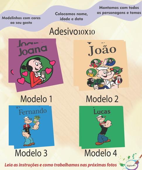 Adesivo Quadradinho 10x10 Cm-popai