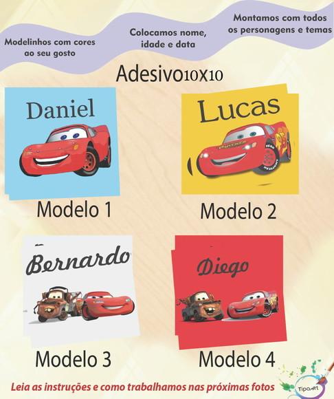 Adesivo Quadradinho 10x10 Cm-relampago