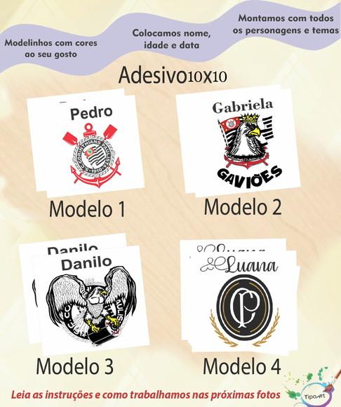 Adesivo Quadradinho 10x10 Cm-timão