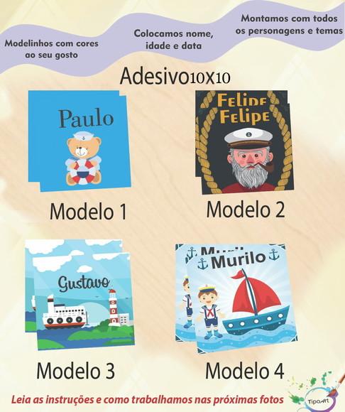 Adesivo Quadradinho 10x10-cm-marinheiro