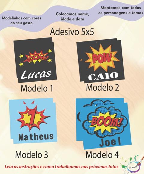 Adesivo Quadradinho 5 X5 Cm- Bomba