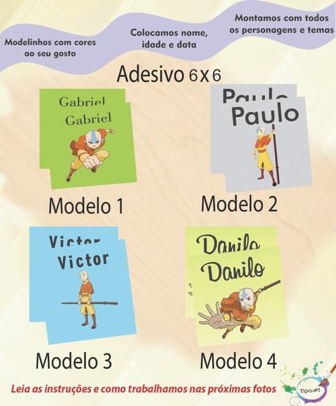 Adesivo Quadrado 6x6-avatar Aang