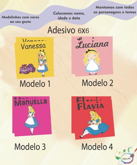 Adesivo Quadrado 6x6-alice