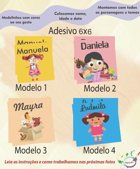 Adesivo Quadrado 6x6-boneca
