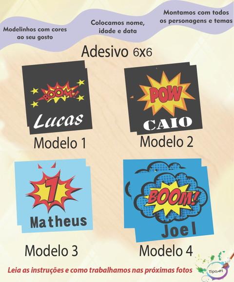 Adesivo Quadrado 6x6-bomba