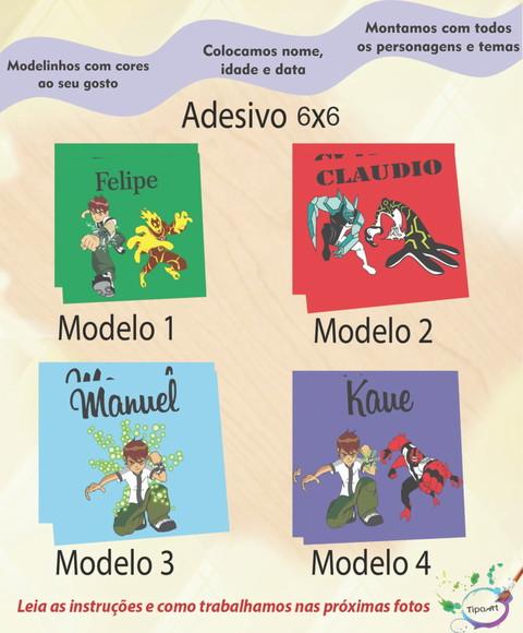 Adesivo Quadrado 6x6-ben 10