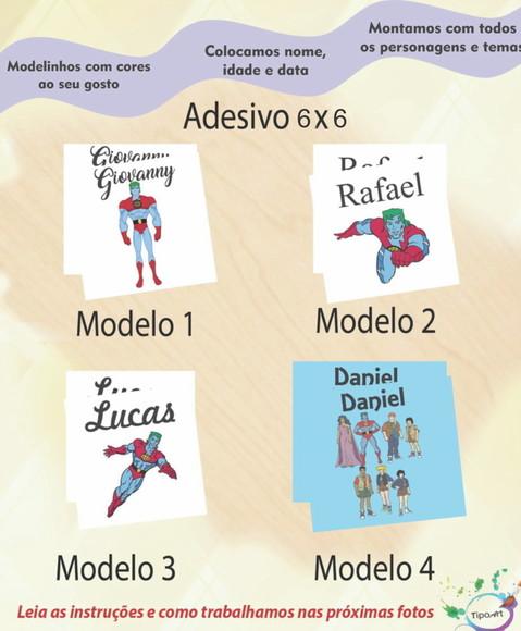 Adesivo Quadrado 6x6-capitão Planeta