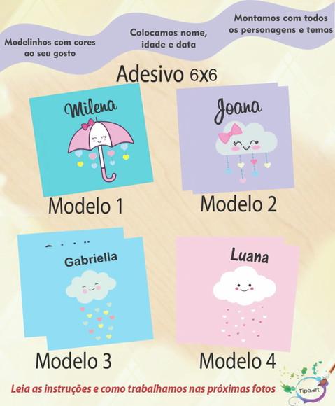 Adesivo Quadrado 6x6-chuva de Amor