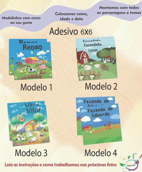 Adesivo Quadrado 6x6-fazenda