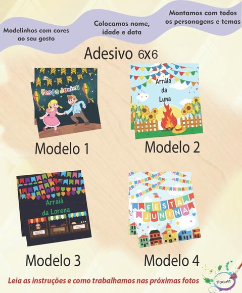 Adesivo Quadrado 6x6-festa Junina
