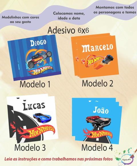 Adesivo Quadrado 6x6-hot Whells