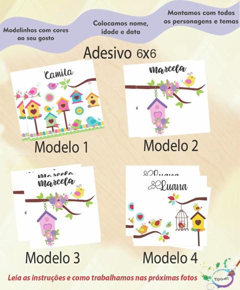 Adesivo Quadrado 6x6-jardim Encantado