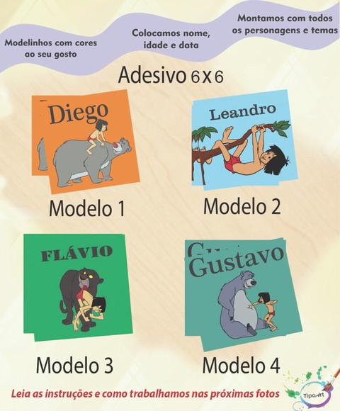Adesivo Quadrado 6x6-mogli