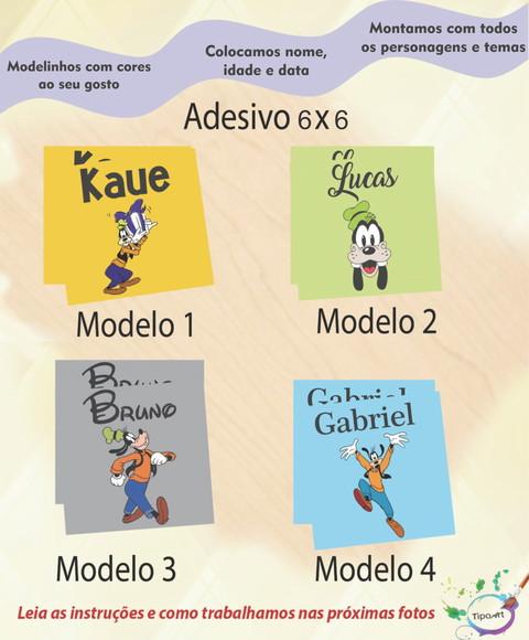 Adesivo Quadrado 6x6-pateta