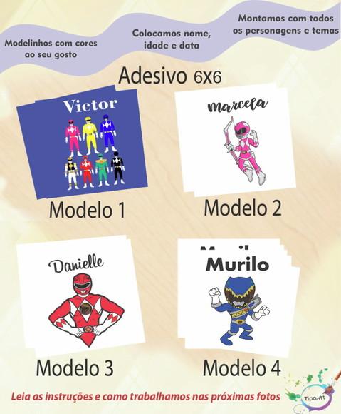 Adesivo Quadrado 6x6-pawer Ranger
