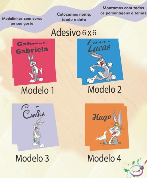 Adesivo Quadrado 6x6-pernalonga