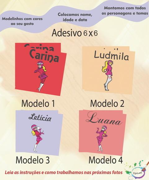 Adesivo Quadrado 6x6-penelope Charmosa
