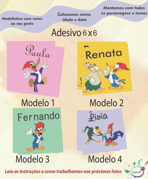 Adesivo Quadrado 6x6-pica Pau