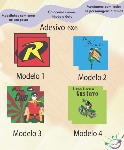 Adesivo Quadrado 6x6-robin