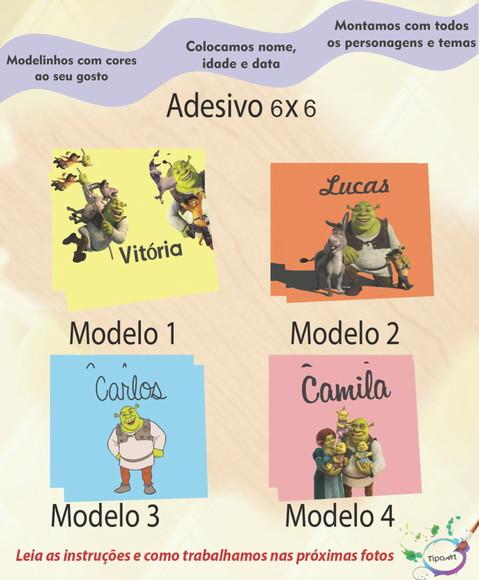 Adesivo Quadrado 6x6-shrek