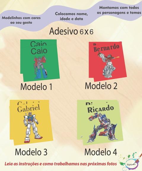 Adesivo Quadrado 6x6-transformens