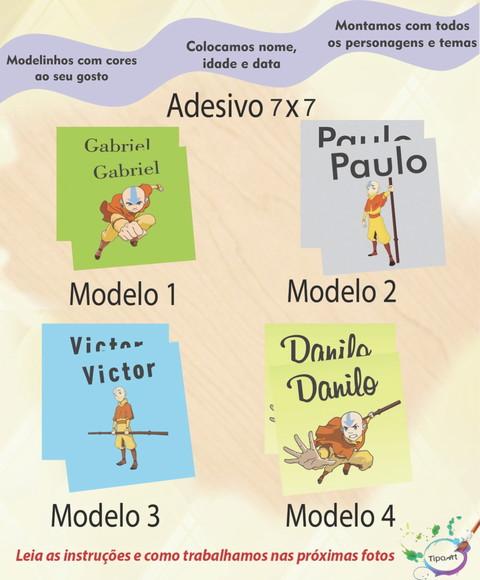 Adesivo Quadrado 7x7-avatar Aang