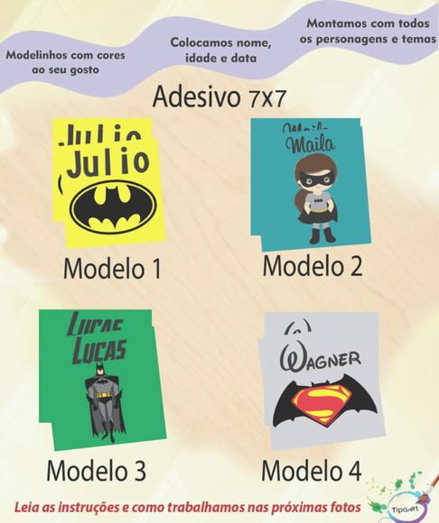 Adesivo Quadrado 7x7-batman