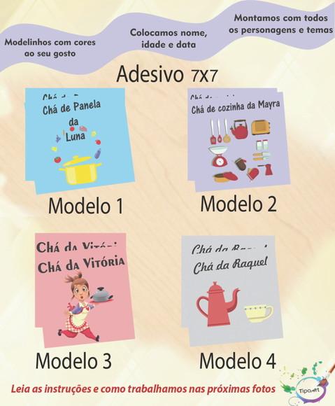 Adesivo Quadrado 7x7-chá de Cozinha