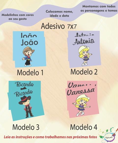 Adesivo Quadrado 7x7-cowboy