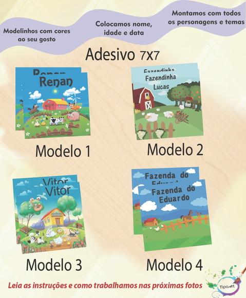 Adesivo Quadrado 7x7-fazenda