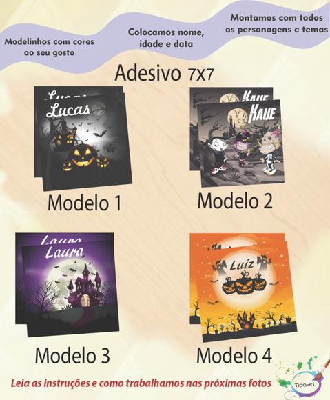 Adesivo Quadrado 7x7-halloween#1