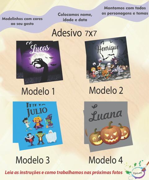 Adesivo Quadrado 7x7-halloween#2