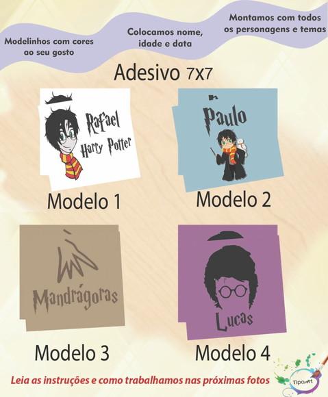 Adesivo Quadrado 7x7-harry Potter