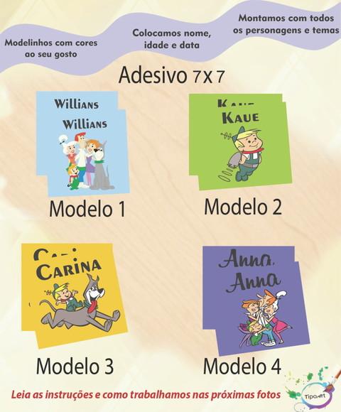Adesivo Quadrado 7x7-jetsons