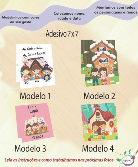 Adesivo Quadrado 7x7-joão e Maria