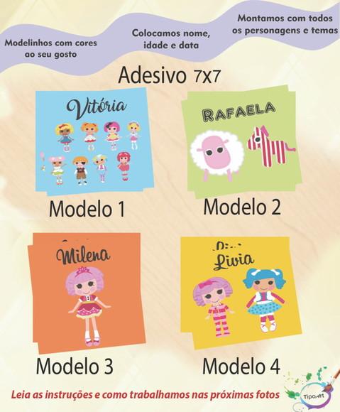 Adesivo Quadrado 7x7-lalaloopsy